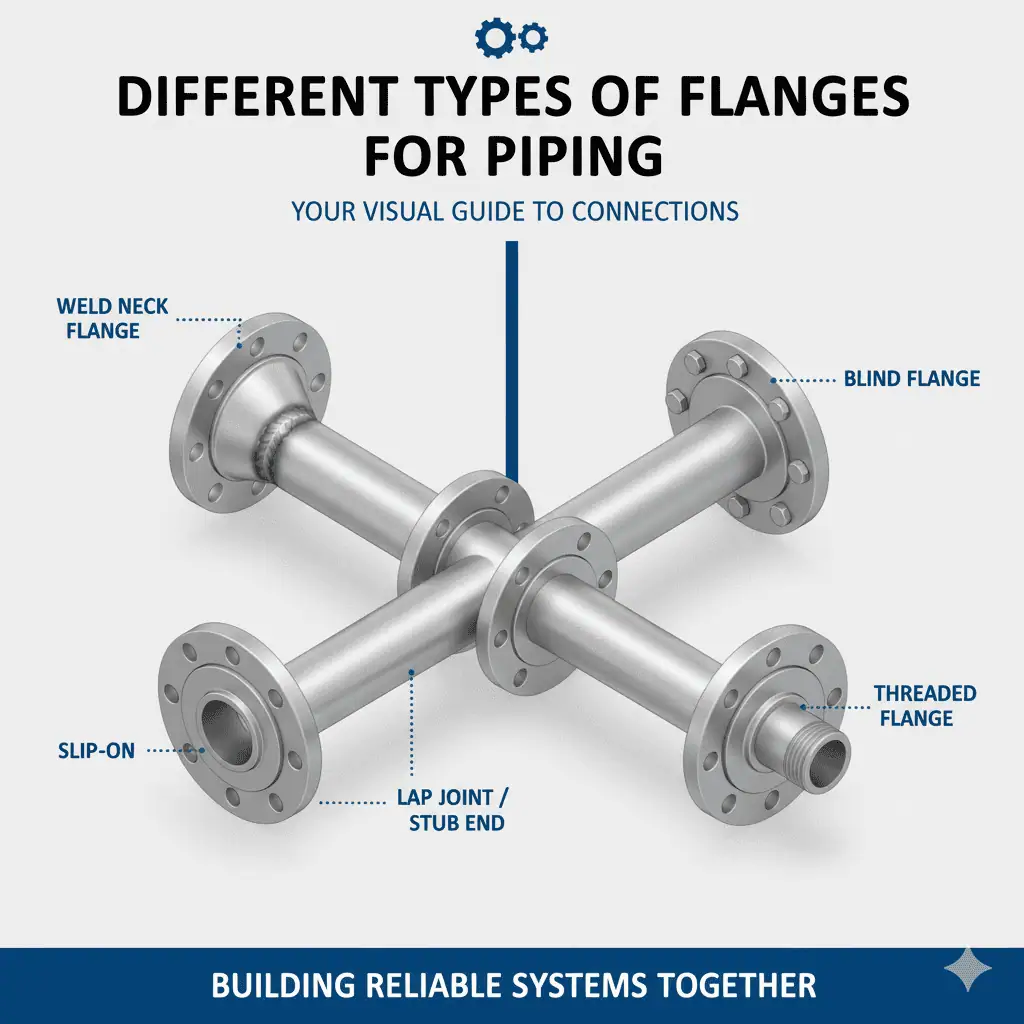 Different Types of Flanges for Piping (Selection, Facing, Materials) Different Types of Flanges for Piping