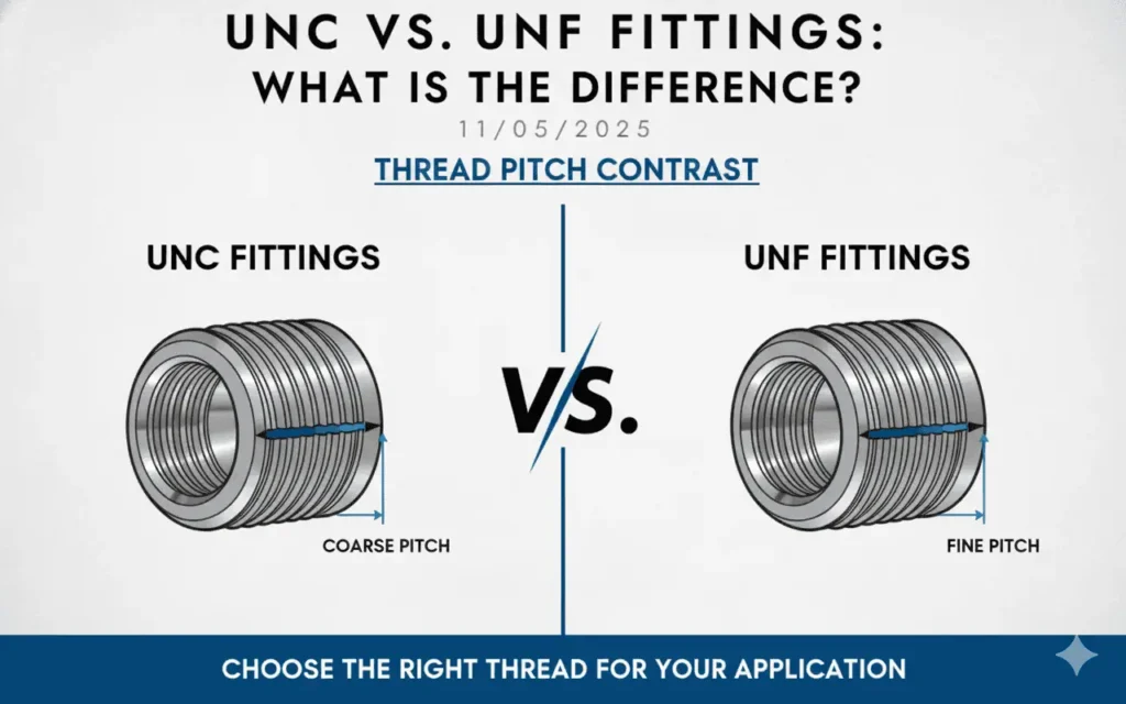 UNC vs UNF fittings: thread pitch and application differences UNC vs UNF fittings: thread pitch and application differences