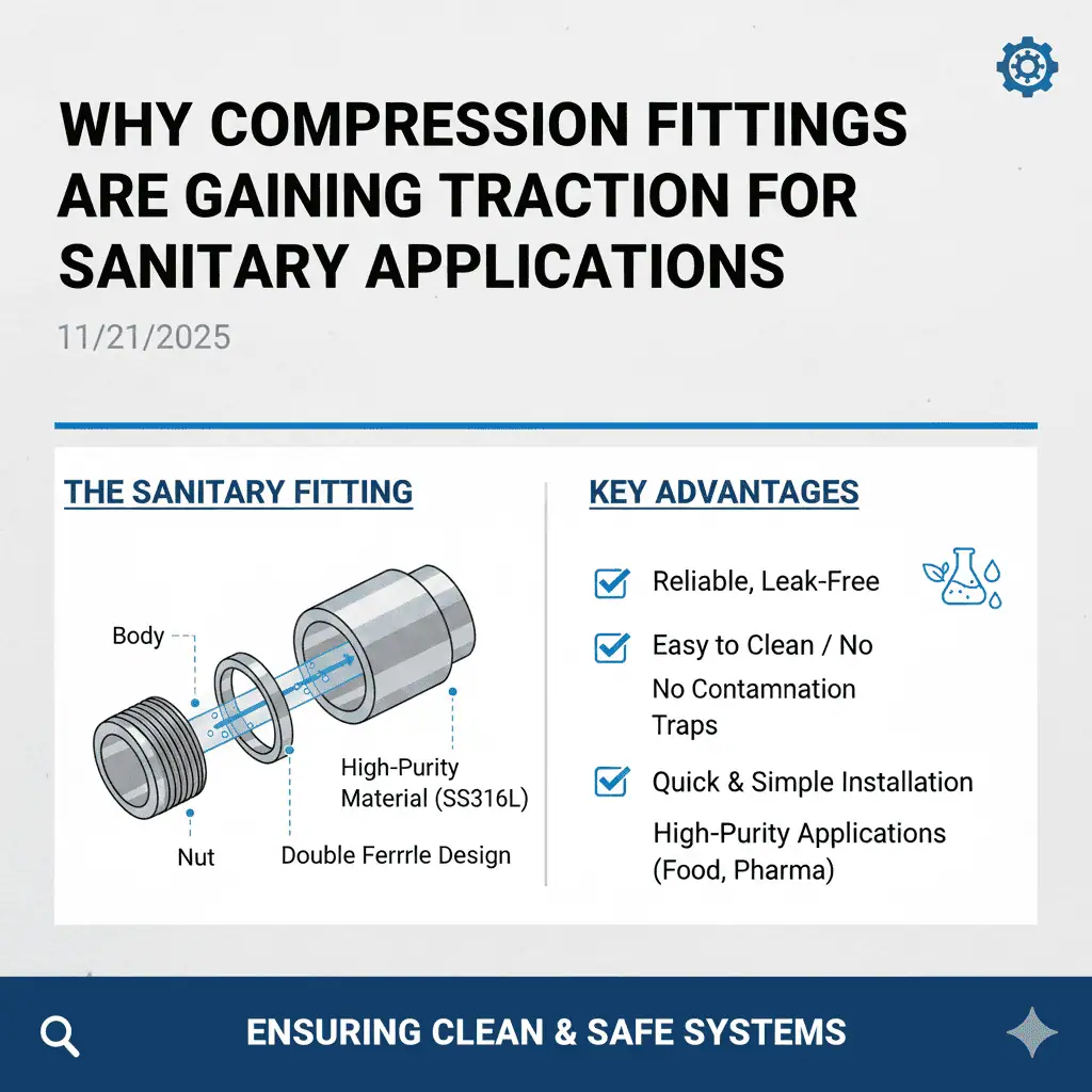 Why Compression Fittings are Gaining Traction for Sanitary Applications
