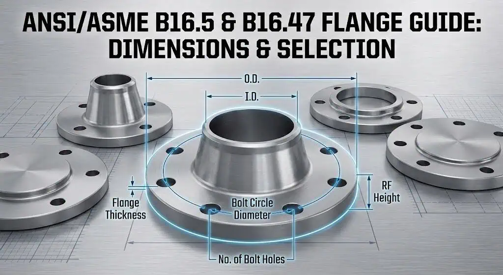 Complete guide to ANSI (ASME B16.5/B16.47) flanges and their key dimensions