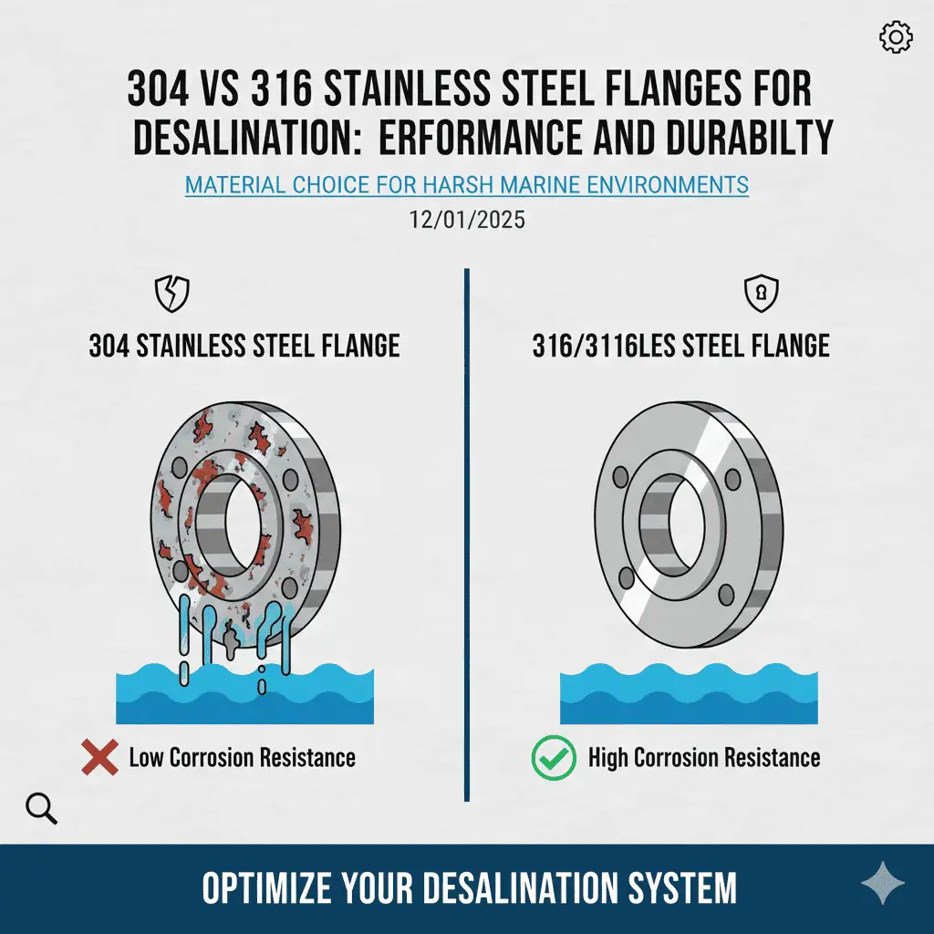 304 vs 316 Stainless Steel Flanges for Desalination: Performance and Durability
