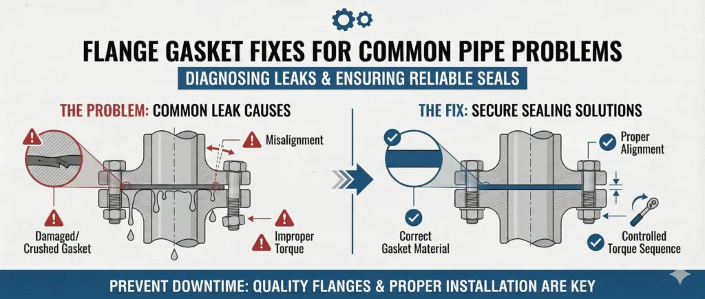 Flange Gasket Fixes For Common Pipe Problems