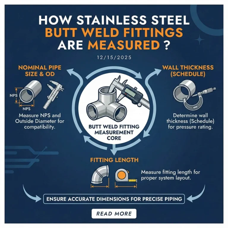 How Stainless Steel Butt Weld Fittings Are Measured ？