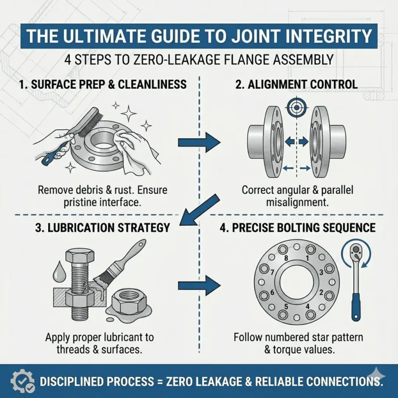 The Ultimate Guide to Joint Integrity: 4 Steps to Zero-Leakage Flange Assembly