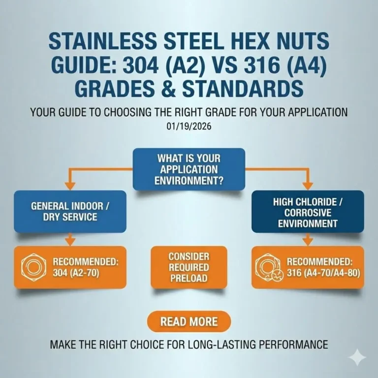 Guide des écrous hexagonaux en acier inoxydable : 304 (A2) vs 316 (A4) Grades & Standards