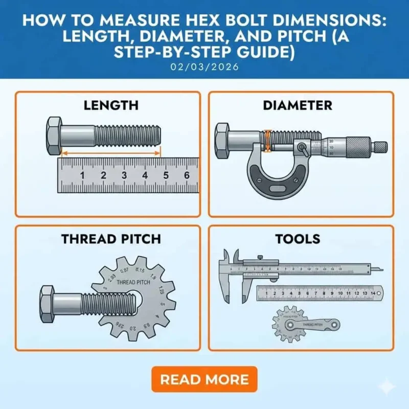 How to Measure Hex Bolt Dimensions: Length, Diameter, and Pitch (A Step-by-Step Guide)