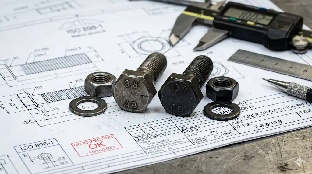 Сравнение ISO 898-1 класса 8.8 и класса 10.9 Сравнение болтов ISO 898-1 класса 8.8 и класса 10.9 для метрических крепежных элементов
