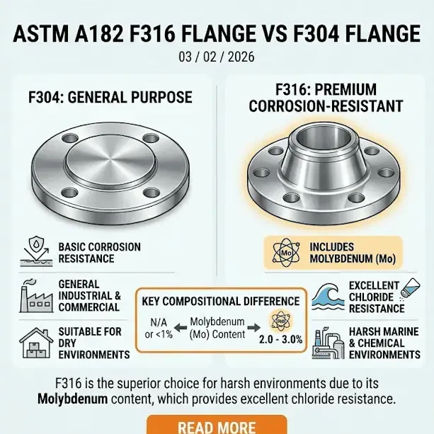 Flange ASTM A182 F316 vs Flange F304