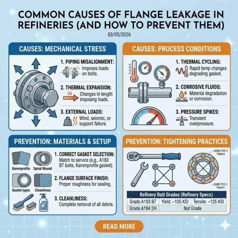 Распространенные причины утечек фланцев на НПЗ (и как их предотвратить)