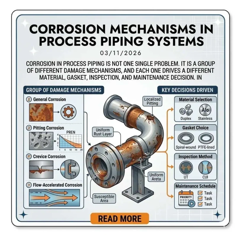 Corrosion Mechanisms in Process Piping Systems