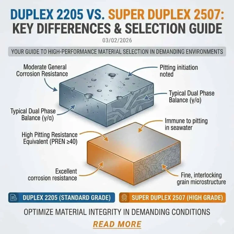 Duplex 2205 vs Super Duplex 2507 - Hauptunterschiede, Korrosionsbeständigkeit & Materialauswahlleitfaden