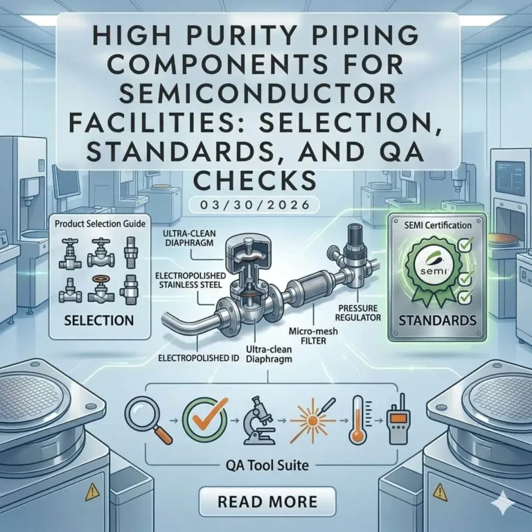 Componentes de Tubería de Alta Pureza para Instalaciones de Semiconductores: Selección, Normas y Verificaciones de Control de Calidad