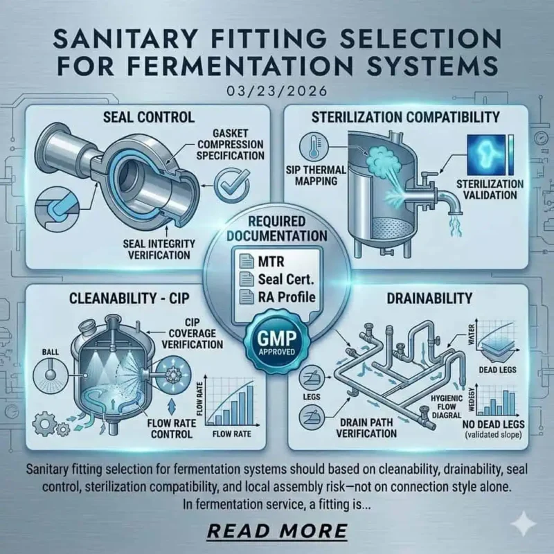 Sanitary Fitting Selection for Fermentation Systems