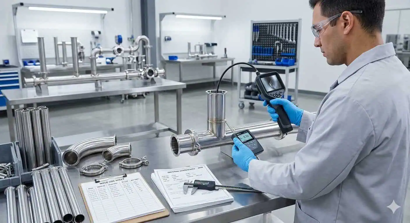 Sanitary Weld Quality Inspection Sanitary weld quality inspection for stainless steel hygienic piping using visual and surface inspection methods