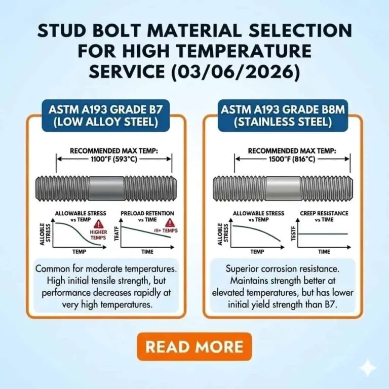 Выбор материала шпильки для высокотемпературной службы
