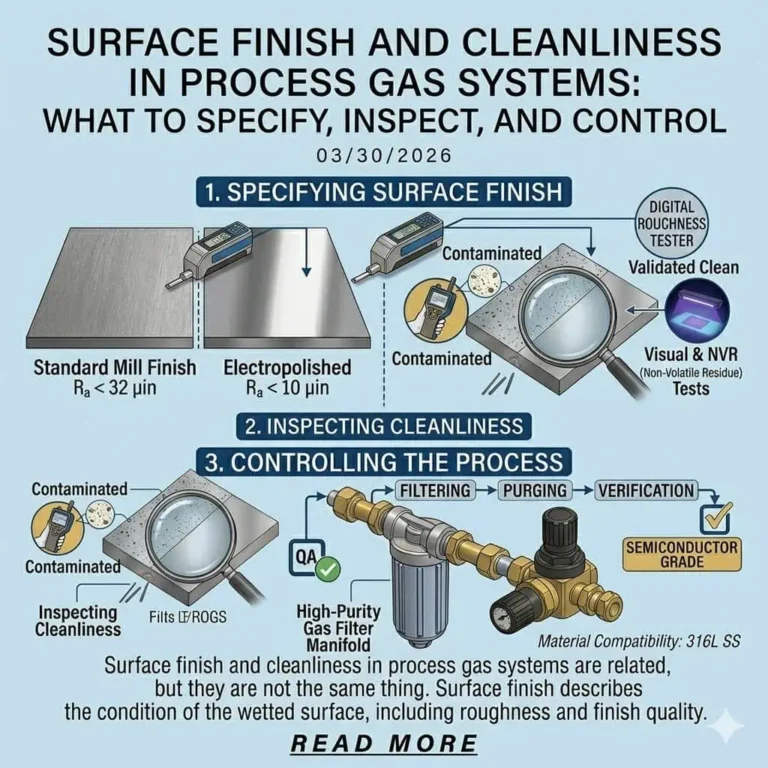 Finition de surface et propreté dans les systèmes de gaz de procédé - Ce qu'il faut spécifier, inspecter et contrôler