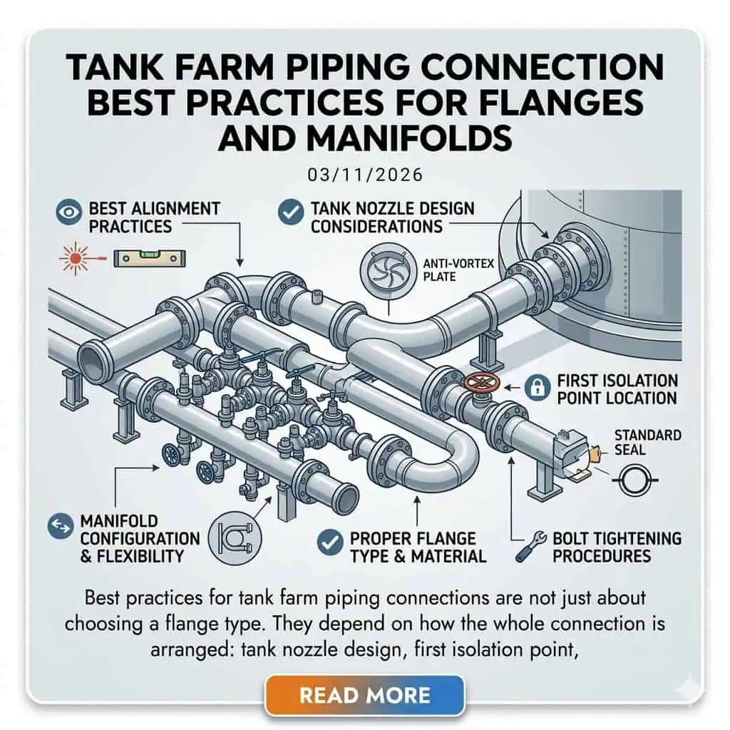 Tank Farm Piping Connection Best Practices for Flanges and Manifolds