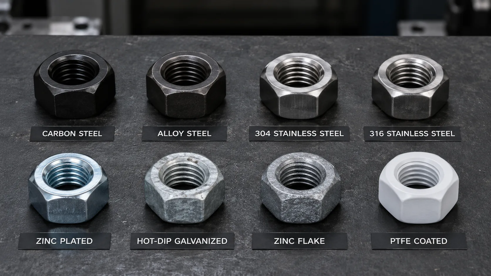Hex Nut Material and Coating Comparison for Grade Performance Hex nut material and coating comparison for grade performance