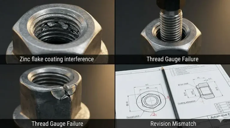 Common custom nut drawing mistakes causing thread gauge failure and production delay