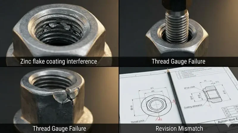 Common custom nut drawing mistakes causing thread gauge failure and production delay