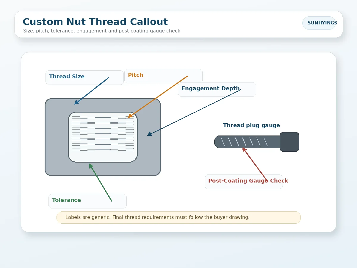 Technical Drawing Checklist for Custom Nuts
