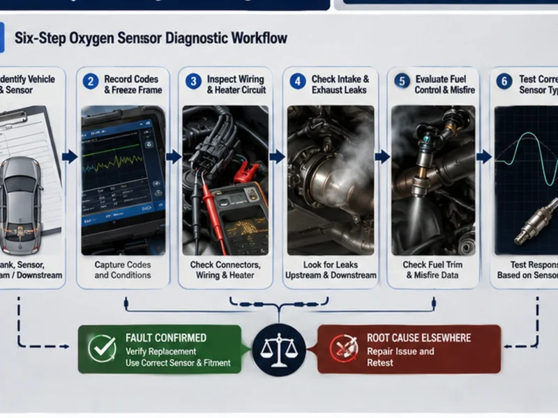 Oxygen sensor diagnosis before replacement workflow