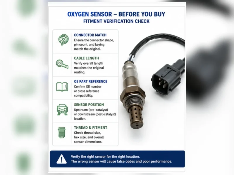 Oxygen sensor fitment buying verification check