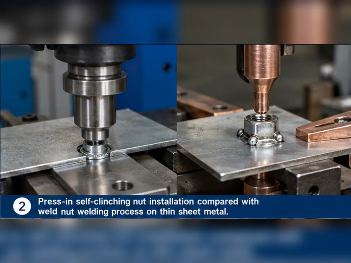 Press Nut Process Self-Clinching Nuts vs Weld Nuts for Sheet Metal